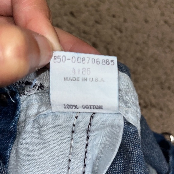 Vintage Oshkosh B'Gosh Vestbak Denim Overalls Car Plane Truck Blue 12M - Picture 9 of 9